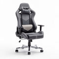 Gaming chair with adjustable armrests and ergonomic support in black and gray dimensions 95 x 70 x 120cm