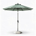 Outdoor umbrella with a green canopy and steel pole 250 x 250 x 250cm